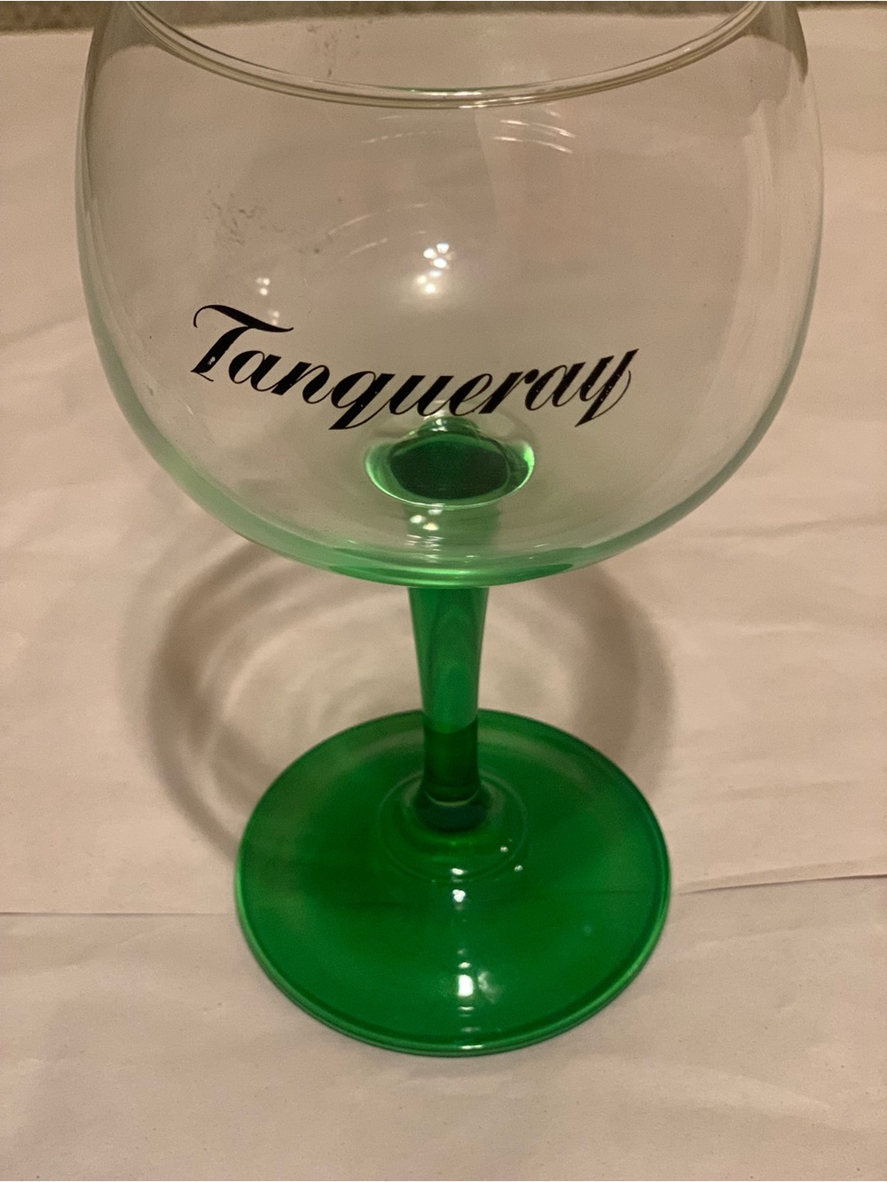 Tangueray Gin Copa Goblet Cocktail Balloon Glasses- Green Stem (set of 10)